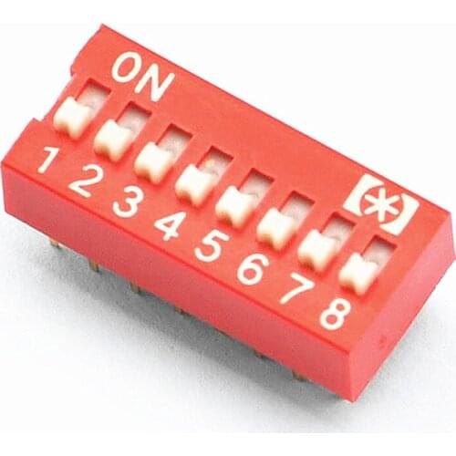 100 pcs/lot ) 8 Way DIP Switch, 8 Position 16 pin PCB Mountable
