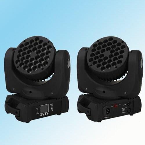 2 Pieces 36x3W RGBW LED Beam Moving Head Professional DMX LED Lamp DJ Equipment Moving Head Beam Light for Stage Performance