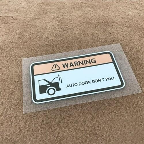 2pcs /Set Car Decals Electric trunk is forbidden to pull Tips Stickers Anti-theft Decals Waterproof Reflective Type Car Sticker