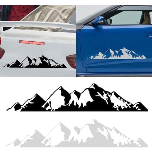 50cm Black/White Mountain Car Decor PET Forest Sticker Auto Decal For SUV RV Camper Offroad Car Styling