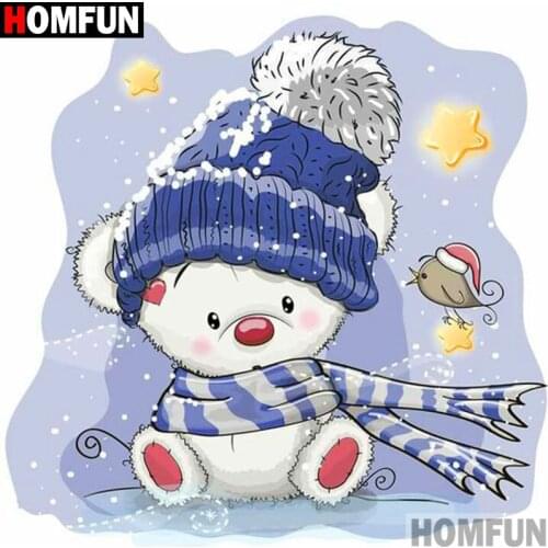 Homfun Full Square/Round Drill 5D DIY Diamond Painting "Cartoon bear" 3D Embroidery Cross Stitch Home Decor Gift A12287