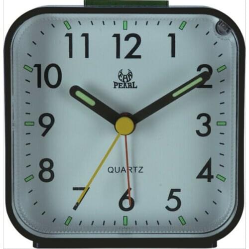 Travel Alarm Clock Analog Alarm Silent Non Ticking Ascending Beep Sounds Silent No Ticking Lighted on Demand Snooze Gentle Wake