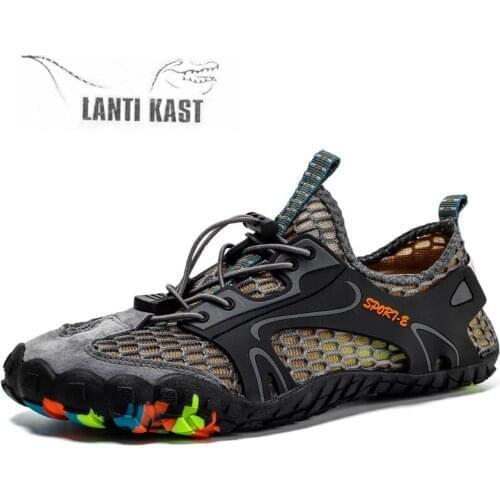 Aqua Shoes Beach Mesh Water Shoes for Men Women Outdoor Hiking Light Flat Soft Seaside Shoes Non-Slip Wading Light Sea Shoes