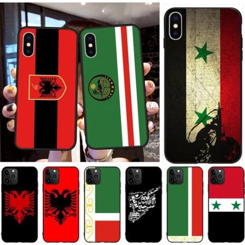 Albania Syria Chechen State Flag Phone Case for iphone 12 pro max 11 pro XS MAX 8 7 6 6S Plus X 5S SE 2020 XR case
