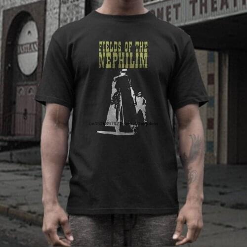 Fields Of Nephilim T shirt screen print short sleeve black shirt cotton