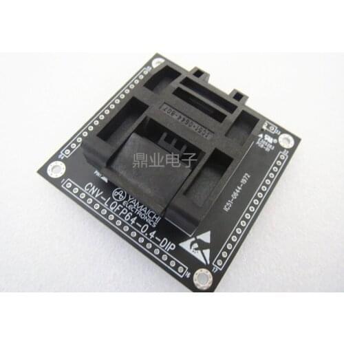 CNV-LQFP64-0.4-DIP IC51-0644-1972 7*7*0.4MM QFP64 LQFP64 Spacing 0.4MM IC Test seat test bench test socket programming seat