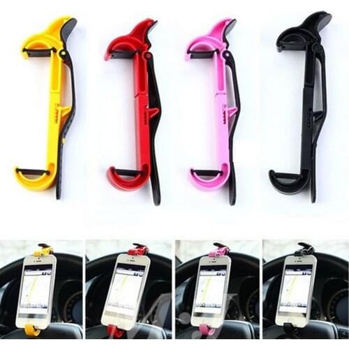 Hot Universal Steering Wheel Cradle Holder Clip Car Mount Bracket For Cellphone GPS for iphone samsung xiaomi phone holder