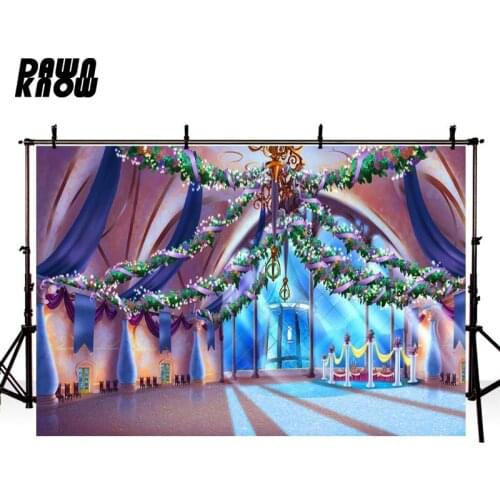 DAWNKNOW Fairy Tale Castle Photography Background Backdrop Indoor Flower Photocall Wedding Celebrations Kids Photo Studio G725