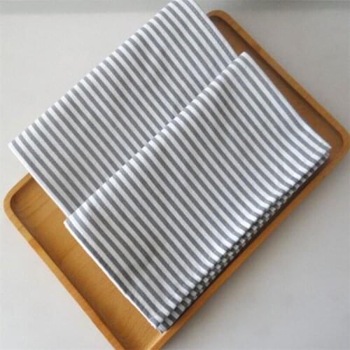 2Pcs Cotton Tea Towel Stripes Kitchen Tea Towel Dish Pad Napkin Towel Table Wash Cloth 40*60cm