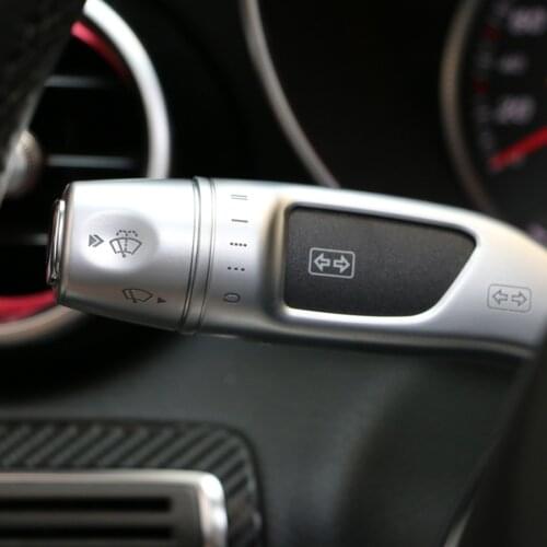 Chrome Wiper Shift Lever Cruise Covers Frame Stickers Kit Trim for Mercedes Benz GLE GLS ML GLA CLA GLC C E ML S Class W205 W213