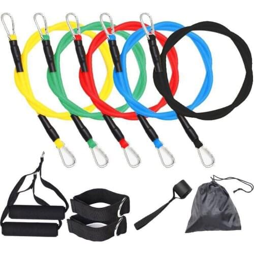 11 piece set of pull rope puller home fitness equipment resistance band strength training pectoral muscles