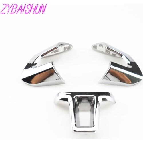 3-piece set for VW Golf 6 Mk6 Mens polo Jetta MK5 2009 2010 2011 Mens polo bora steering chrome trim Trimmed cover stickers