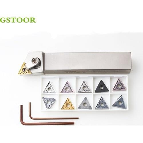 10PCS TNMG160404 TNMG160408 Carbide Inserts +1PC MTJNR MTJNL MTFNR MTFNL MTENN WTJNL WTENN 1616H16 Lathe Cutting Tool Sets