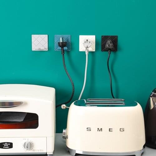 Wall storage organization hook power plug socket holder Wall storage hook punch-free power plug socket hanger holder