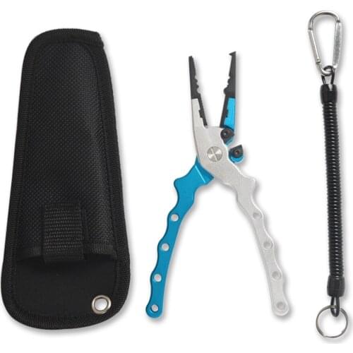 New arrival aluminium fishing pliers cutting pliers high strength light weight pliers fishing tackle useful for fishing 17CM 95G