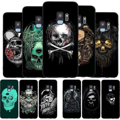 Satanic scary skull Black TPU Silicone Soft Phone Case For Samsung Galaxy S20 S10 S9 S8 Plus Lite NOTE 10 9 8 S7 EDGE