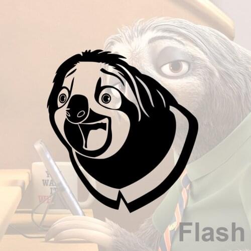 Flash laughing Scene vinyl wall sticker sloth home decor wall decal car style diy decals 3D car stickers for laptop