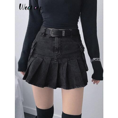 WEEKEEP Denim Skirts For Women