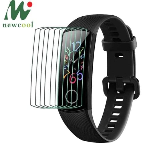 6pc 3D Rounded Edges Full Coverage Screen Protector [Not Tempered Glass] for Huawei Honor Band 5 Band4 TPU Soft Protective Film
