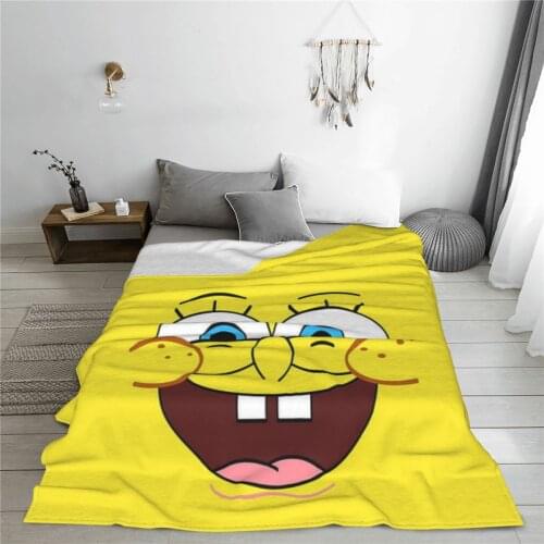 Winter throw warm flannel Sponge Baby blanket Anime mr krabs blankets for airplane travel Bedspread Wrap