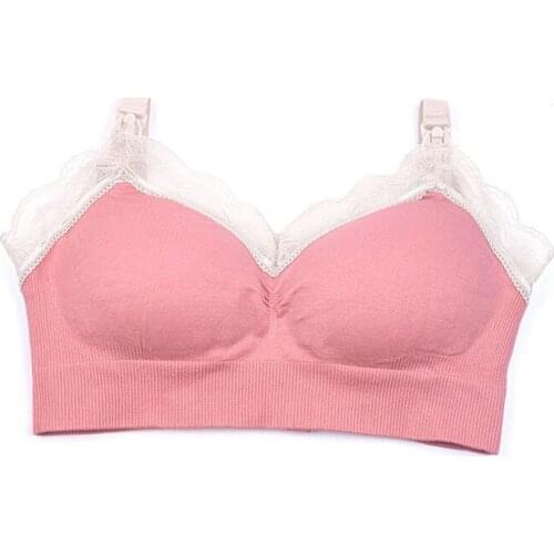 1PC Seamless Nursing Bra No Steel Ring Pregnancy Nursing Maternity Bra Bra Sports Sleeping Underwear Lace