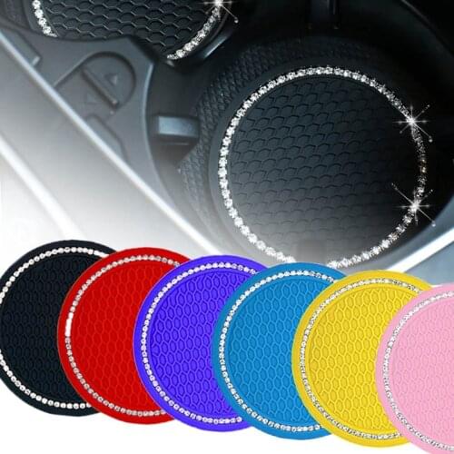 2pcs Multi-color Car Coaster Water Cup Bottle Holder Anti-slip Pad Mat Silica Gel For Interior Decoration Car Styling Accessorie