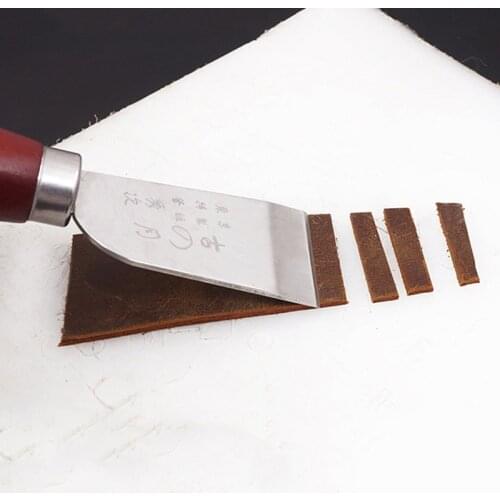 2020 New Stainless steel + Solid Wood Leather Knife Trimming Knife Blade Leather Tool DIY Leather Cutting Tool
