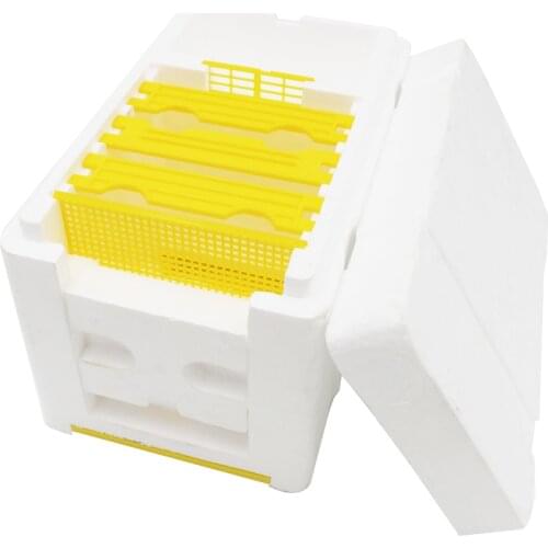 2Pc Foam Beehive Bee Hive Auto Honey Beehive Frames Beekeeping Kit Bee Hive King Pollination Box for Garden Pollination Bee Tool