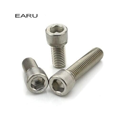 3 piece M10*20 304 Stainless Steel Left Tooth Anti-deduction Left-hand DIN912 Standard Inner Hex Socket Hexagon Screw Bolt