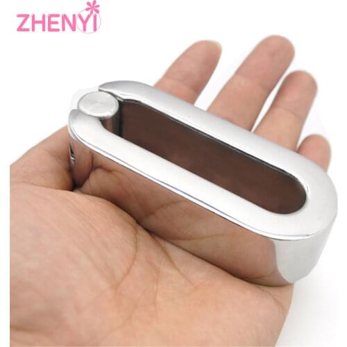 Best-Selling 304 Stainless Steel Ball Stretcher Scrotal Bondage Testicle Lock Penis Restraint Cock Ring BDSM Sex Toys For Men