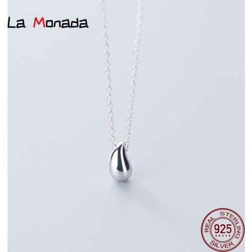 41cm-44cm Female Necklace For Women On Neck Silver 925 Chain Necklaces Women Waterdrop Pendant Girls Fashion Jewelry Minimalist