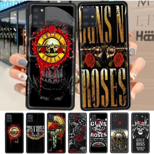 Case For Samsung Galaxy A51 A71 A21s A31 A32 5G A41 A11 M31 M51 Black Fitted M31s A12 Soft Phone Cover Funda Guns N Roses Good