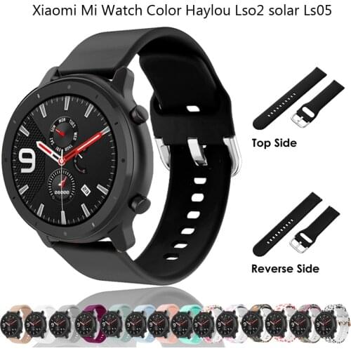 For Xiaomi MI Watch Color Strap Silicone Wrist belts Bracelets for Xiaomi haylou solar Ls05 Ls02 Replacement Smart Watch Bands