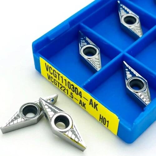 VCGT110304-AK H01 Aluminum with high gloss tool CNC machine cutting tools Copper and aluminum woodworking tools turning tools