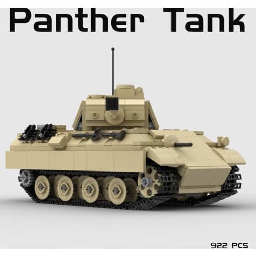MOC Building Block Maker Military Series Desert Panther Tank Assembly Model Children Toy Creative DIY Build Bricks Birthday Gift