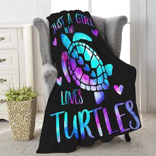 Beautiful Sea Turtle Animals Super Soft Flannel Blanket Lightweight Comfy Luxury Throw Warm Queen Plush Cozy Twin Bed Sofa