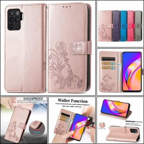 Fashion Solid Color Leather Phone Case For OPPO A94 A92 A74 A73 A72 A54 A53 A52 A35 A33 A15 5G F19 F17 Pro Plus Flip Cases Cover