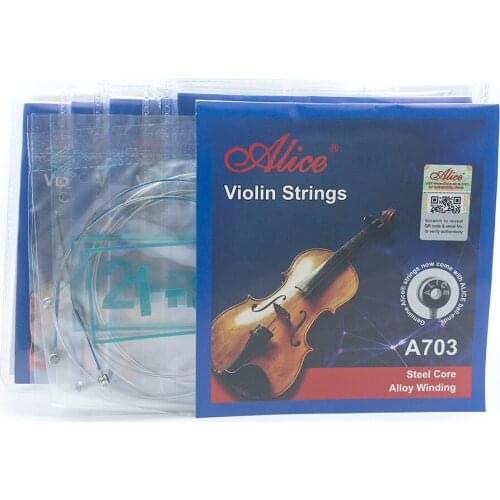 5 Sets Alice A703 Violin Strings 4-string Set E-1 A-2 D-3 G-4 Steel Core Alloy Winding