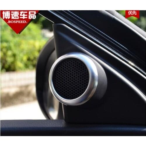 Stainless steel car audio speaker cover trim For Toyota Corolla 2014 2015 2016 auto accessories