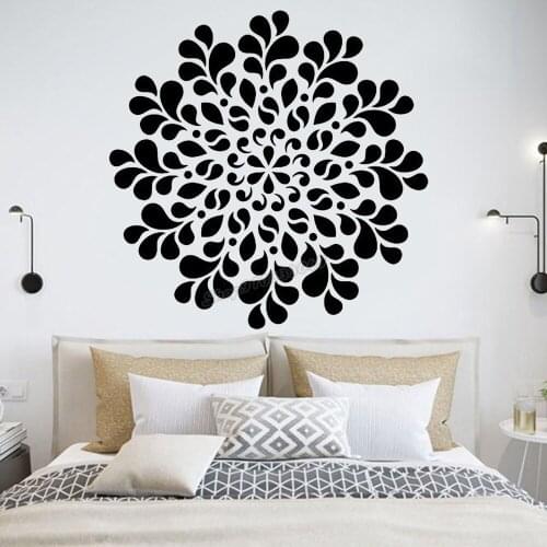 Mandala Wall Decal Lotus Flower Yoga studio decor Wall Sticker Vinyl Decal Mural Art Home Room Decoration Accessories B317