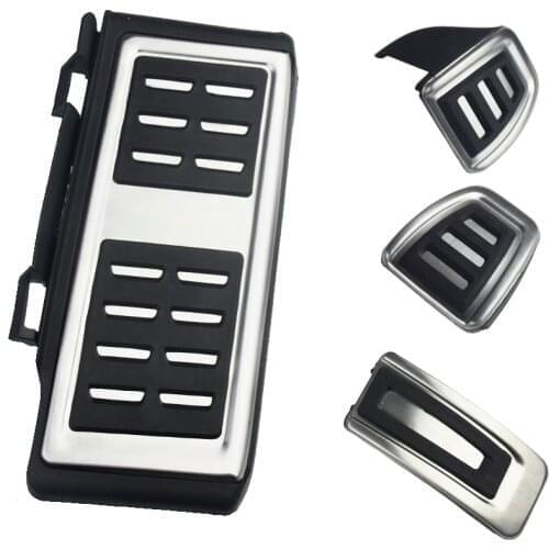 Stainless Steel Pedal Cover For VW GOLF 7 8 GTi MK7 Lamando POLO A05 Passat B8 Skoda Rapid Octavia MK3 5E 5F A7 2014