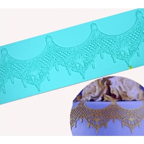 New Lace Silicone Mold Fondant Cake Decoration Mold Silicone Lace Mat Food Grade Moulds PRZY Eco-friendly 0001