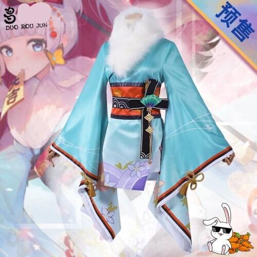 New arrived Game Genshin Impact Cosplay Costume Kamisa Ayaka Lovely Dress Free Shipping X