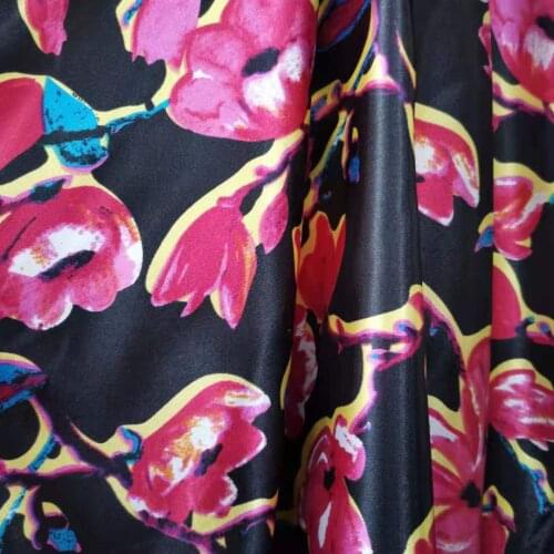 New Satin Flower Material Doll Tissue Craft Glossy Polyester Charmeuse Fabric Pattern