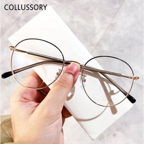 Round Eye Glasses Frame Women Men Glasses Designer Optical Frames Eyeglasses Vitange Metal Eyewear Non Prescription Wholesale