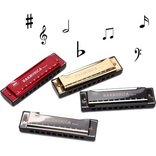 10 Hole Harmonica Mouth Organ Puzzle Musical Instrument Beginner Teaching Playing Gift Harmonica