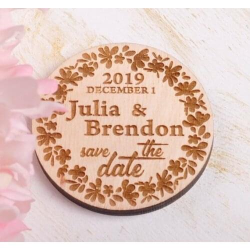 Save the Date Wood Magnets. Custom Wedding Wooden Save the Date Magnets WoodenToy Gift Wood Craft Home Decor