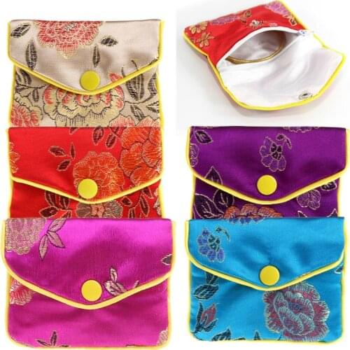 Jewelry Storage Bags Silk Chinese Tradition Pouch Purse Gifts Jewels Organizer