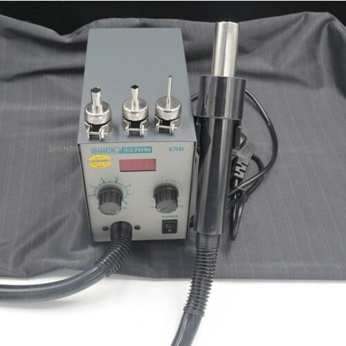 QUICK 957DW LED Display Adjustable Hot Air Heat Gun With Helical Wind 580W SMD Rework Station