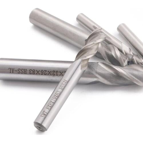 Solid Carbide Straight Shank 3-Flute HSS-AL End Mill CNC Milling Cutter Drill Bit 3-12mm